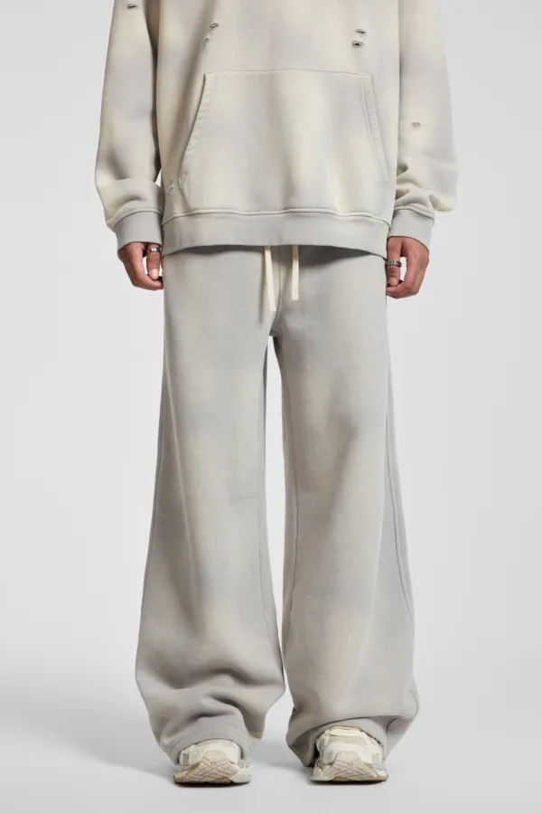 C-1236 Distressed Ripped Washed Baggy Sweatpants