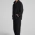 C-1305 + C-1306 Pigment Wash Stir-Fried Snowflake Vintage Distressed Fleece Hoodie Two-Piece Set