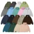 C-HL23805 Fleece-Lined Thickened Loose-Fit Zip-Up Hooded Sweatshirt