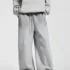 C-26021 Color Spray Washed Distressed Fleece Casual Trousers