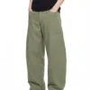 C-S26010 Multi-Pocket Wide-Leg Woven Cargo Trousers