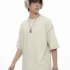 C-S26003 Snow Wash Embroidered Reverse Seam Pure Cotton 275GSM T-Shirt