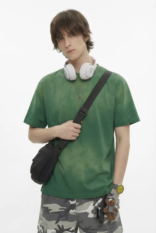 C-HL6610 Spray Monkey Wash Distressed T-Shirt