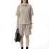 C-6605 + C-7601 Diamond Texture Waffle Fleece Hoodie Two-Piece Set