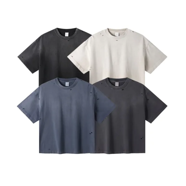 C-K1160 Washed Shoulder Distressed T-Shirt