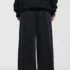 C-1258 High Street Spliced Raw Hem Washed Leisure Pants