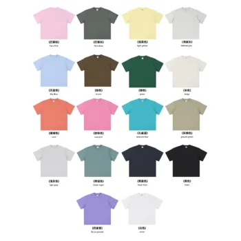C-HL6612 Basic Short Sleeve T-Shirt in FOG Color 275GSM
