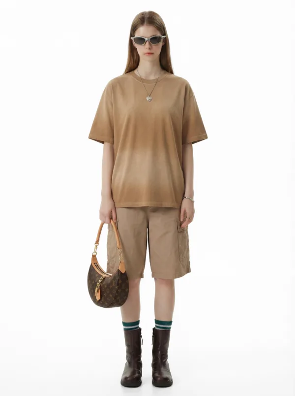 C-HL6610 Spray Monkey Wash Distressed T-Shirt