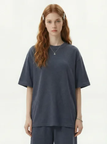 C-7603 Heavyweight Waffle Knit Short Sleeve 330GSM T-Shirt