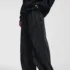 C-1258 High Street Spliced Raw Hem Washed Leisure Pants