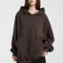 C-1255 Distressed Rivet Patchwork Pocket Hoodie