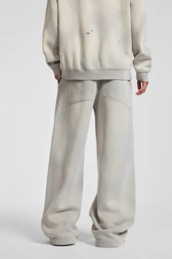 C-1236 Distressed Ripped Washed Baggy Sweatpants