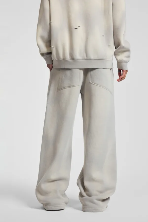 C-1236 Distressed Ripped Washed Baggy Sweatpants