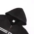C-1227 + C-1228 Monkey Wash Color-Block Contrast Webbing Fleece Hoodie Two-Piece Set
