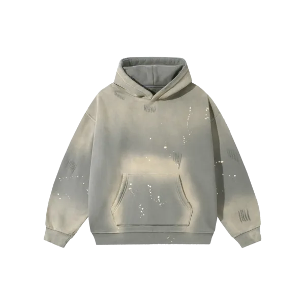 d6bba8d2 C-HL23819 Distressed Paint Splatter Fleece-Lined Hooded Sweatshirt