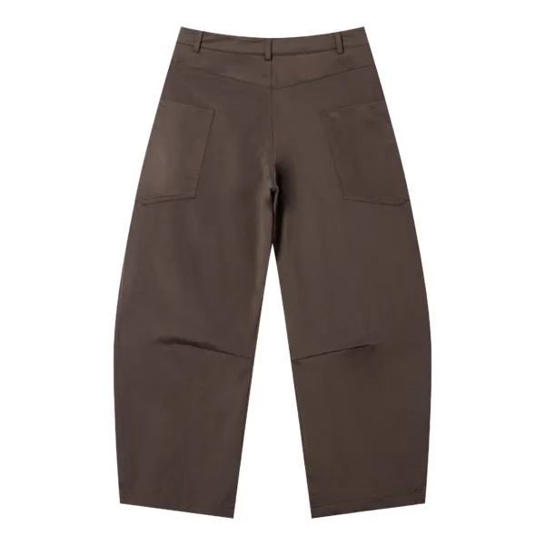 C-S26010 Multi-Pocket Wide-Leg Woven Cargo Trousers