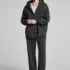 C-1305 + C-1306 Pigment Wash Stir-Fried Snowflake Vintage Distressed Fleece Hoodie Two-Piece Set
