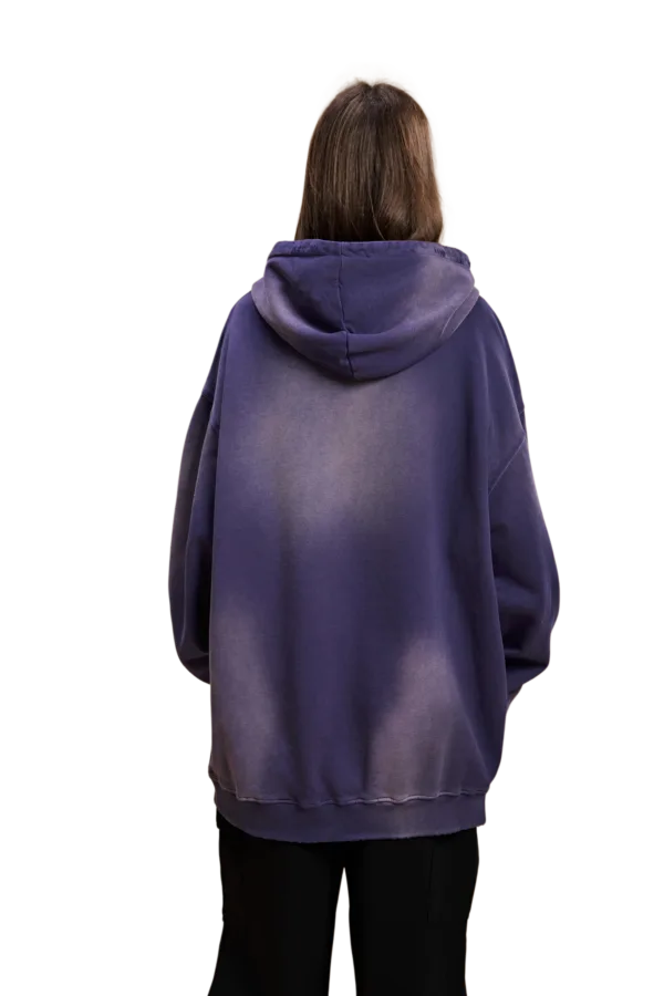 C-HL1223 Monkey Spray Faded Irregular Eroded Heavy Distressed Hoodie