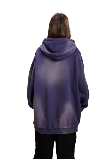 C-HL1223 Monkey Spray Faded Irregular Eroded Heavy Distressed Hoodie
