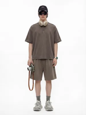 C-S26009 + S26008 Retro Striped Washed Co-ord Set