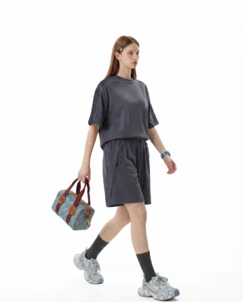 dcb5f179 C-S26009 + S26008 Retro Striped Washed Co-ord Set
