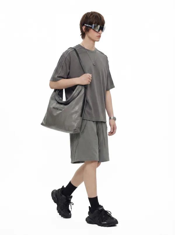 C-S26009 + S26008 Retro Striped Washed Co-ord Set