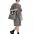 df00814f C-S26009 + S26008 Retro Striped Washed Co-ord Set