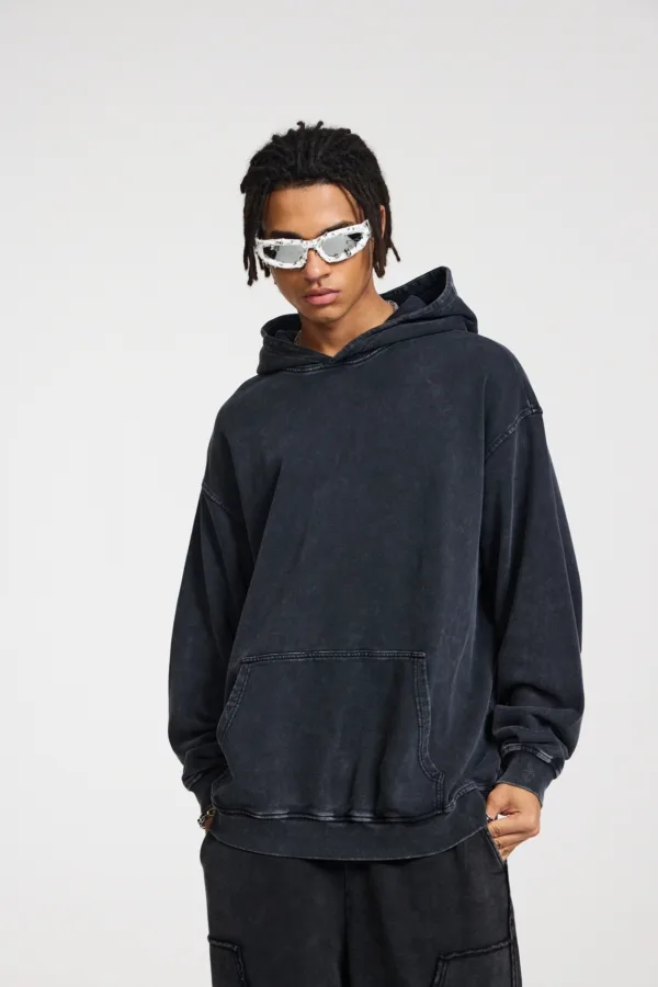 C-HL1215 High Street Heavyweight Batik Washed Vintage Hoodie