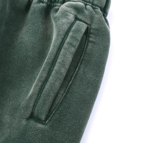 C-23842 + C-23843 Batik Wash Vintage Distressed Fleece Hoodie Two-Piece Set