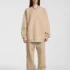 C-HL23803 Fleece-Lined Thickened Loose Crewneck Sweatshirt