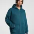 C-HL23805 Fleece-Lined Thickened Loose-Fit Zip-Up Hooded Sweatshirt