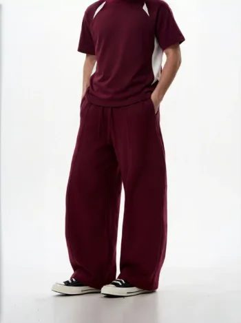 C-26002 Patchwork Athletic Barrel Pants