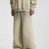 C-26021 Color Spray Washed Distressed Fleece Casual Trousers