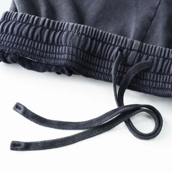 C-K1162 Heavyweight Washed Distressed Pure Cotton Loose Barrel Pants