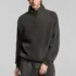 C-265 Fleece Lined Monkey Wash Half-Zip Stand-Up Collar Sweatshirt