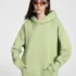 C-HL23807 Fleece-Lined Thickened Loose-Fit Hooded Sweatshirt