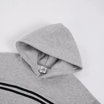 C-1221+1222 Stir-Fried Snowflake Color-Block Contrast Webbing Fleece Hoodie Se