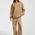 C-HL23803 Fleece-Lined Thickened Loose Crewneck Sweatshirt