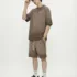 C-HL1237+1238 Heavyweight Washed Vintage Casual Two-Piece Set