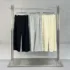 C-90989 Raw Hem Tape Spliced Loose Straight Casual Trousers