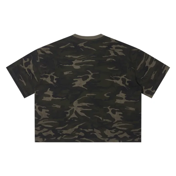 C-S26012 Boxy Vintage Camo Burnout T-Shirt