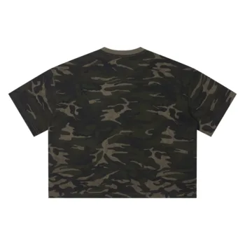 C-S26012 Boxy Vintage Camo Burnout 240GSM T-Shirt