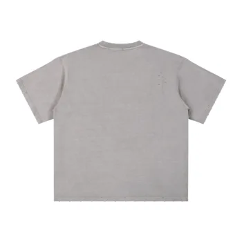C-HL6613 Destroyed Slash Effect Vintage 275GSM Cotton T-Shirt