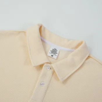 C-HL6605 Diamond Waffle Weave 330GSM Short Sleeve Polo with Side Slits