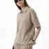 C-HL6605 Diamond Waffle Weave 330GSM Short Sleeve Polo with Side Slits