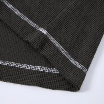 C-K1173 Colorblock Waffle Knit Exposed Stitch Monkey Gradient Spray 290GSM T-Shirt