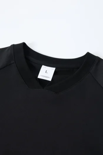 C-K1175 7A Antimicrobial Cool Touch Quick-Dry V-Neck Panelled 240GSM T-Shirt