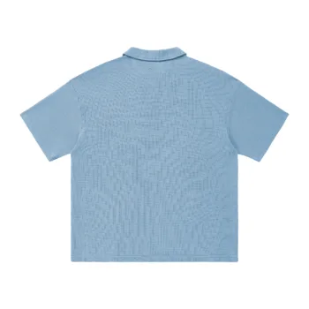 C-k1185 Diamond Textured Waffle Polo 290GSM Short Sleeve Shirt