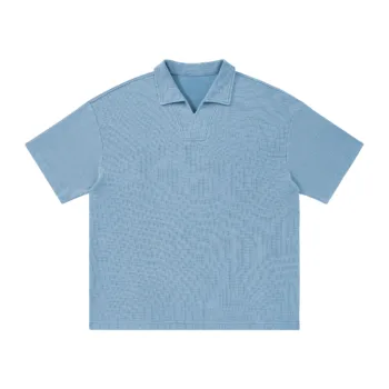 C-k1185 Diamond Textured Waffle Polo 290GSM Short Sleeve Shirt