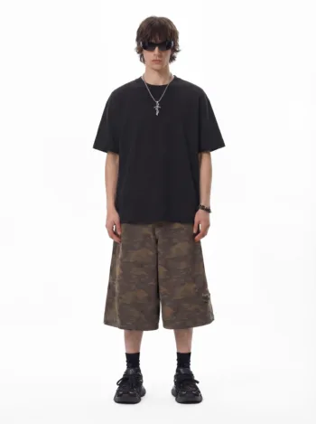 C-HL7701 Vintage Distressed Abraded Wash 305GSM T-Shirt